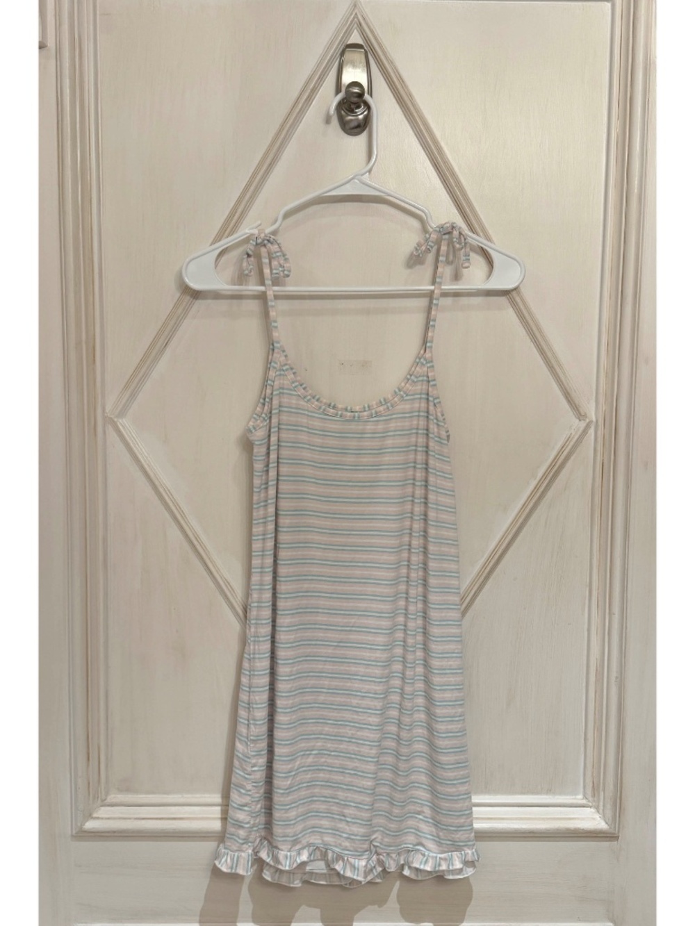 Honeydew Pink and Blue Striped Short Pajama Romper